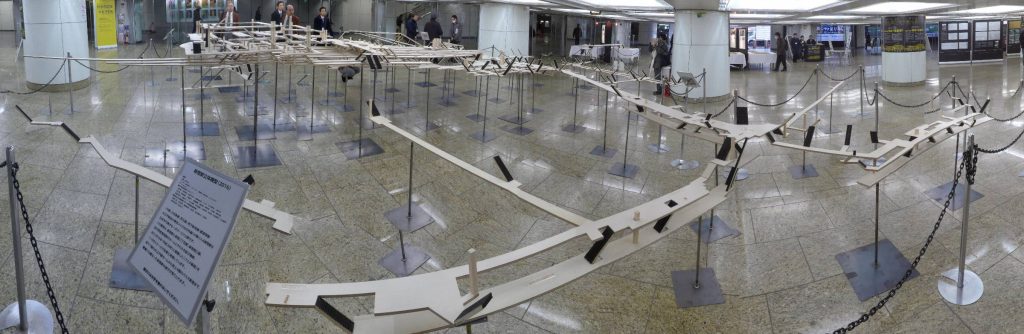 新宿駅立体模型パノラマ写真 (3 丁目方向から)